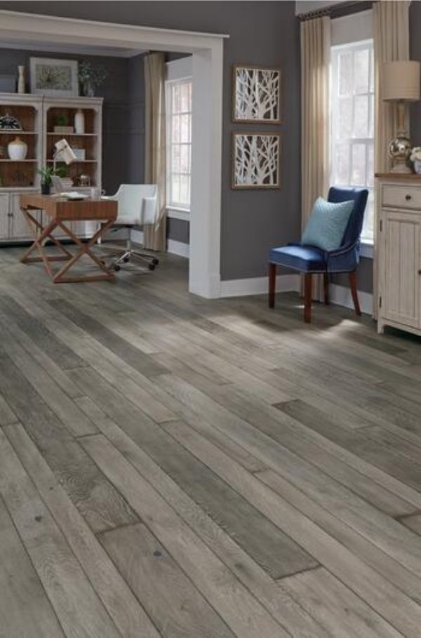 Gray hardwood flooring